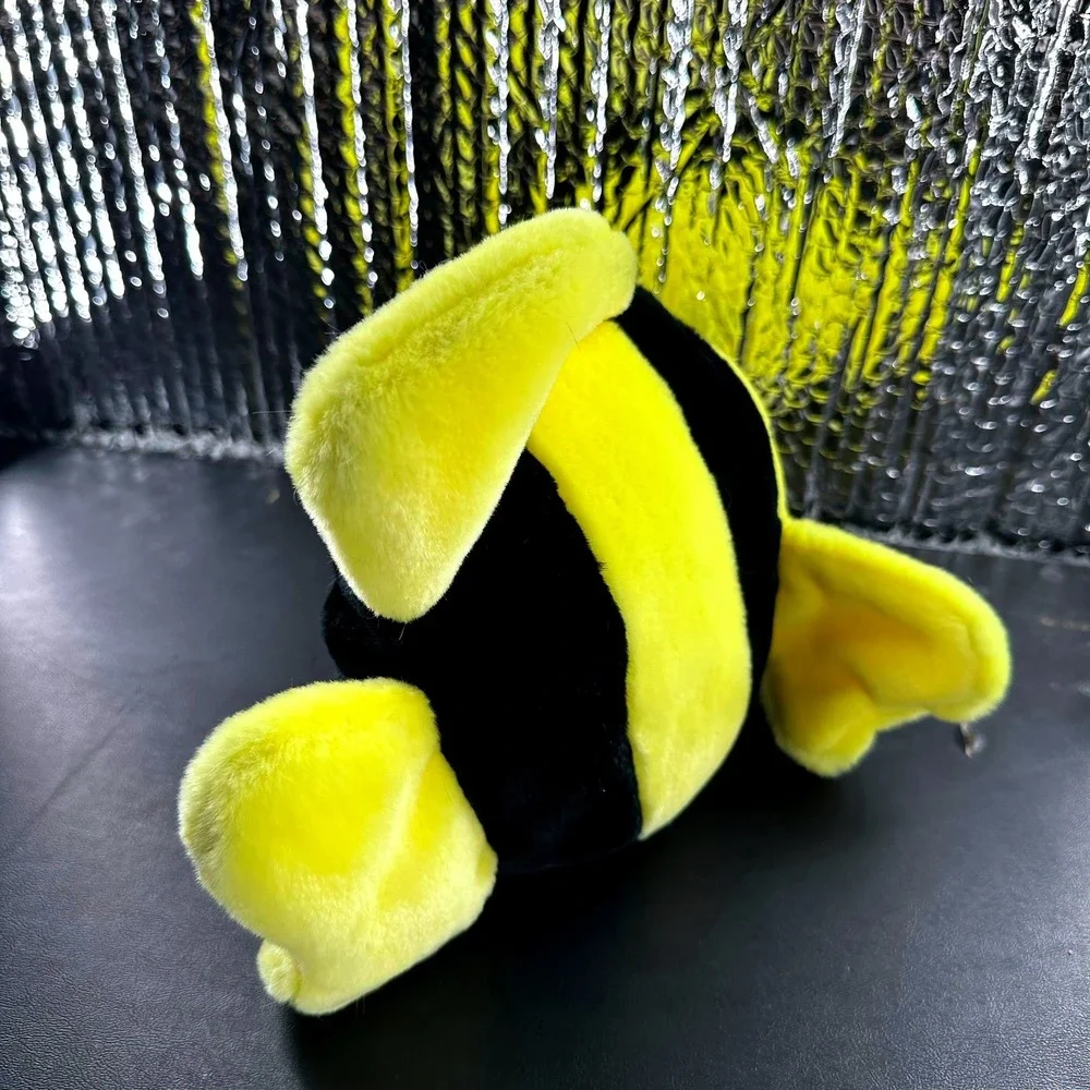 Ty Beanie Baby Bubbles Fish‎ 8in Yellow Black 1998 Retired Plush Toy